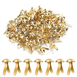 150pcs Paper Clips for Crafts, 0.17x0.31in Shiny Smooth Round Head Split Pins for Paper Crafts Brads Paper Fasteners for Scrapbooks Brass Fasteners for Cards Photo Walls Kids Craft (Gold)