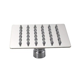 Cabilock 4 inch High Pressure Shower Head, Ultra-Thin Rainfall Stainless Steel Rain Shower Head, Square Fixed Shower Head Adjustable Waterfall Overhead Replacement Shower Head for Bathroom