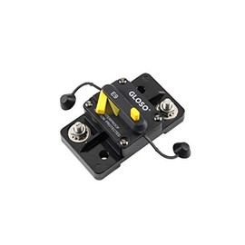 GLOSO GLOSO E93 70A Breaker Extended Surface Mount 1/4" Diagonal Stud Waterproof IP67 Marine RV Truck Hi-Amp Circuit Breaker (70A)