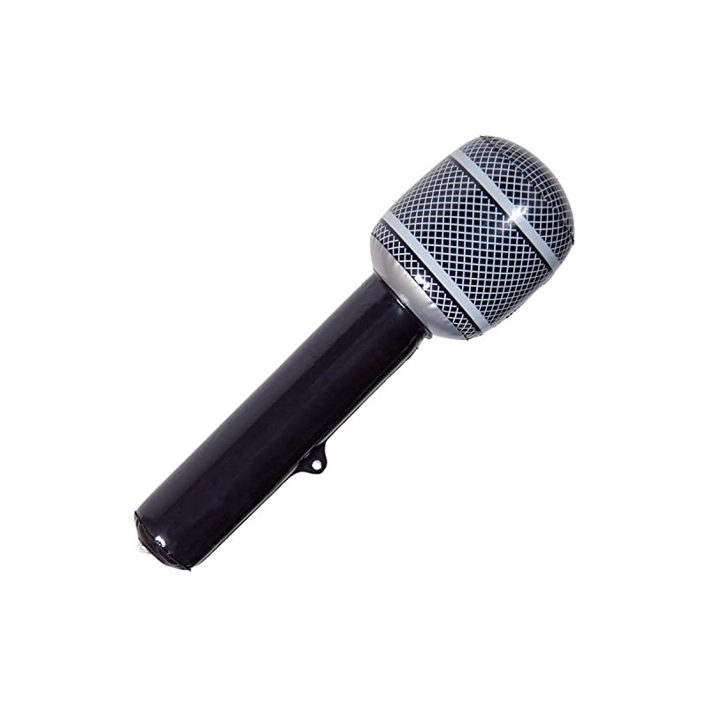 Folat 21592 Aufblasbares Mikrofon Schwarz