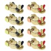 QWORK Brass Marine Grade Battery Terminal Top Post, 4 Pairs