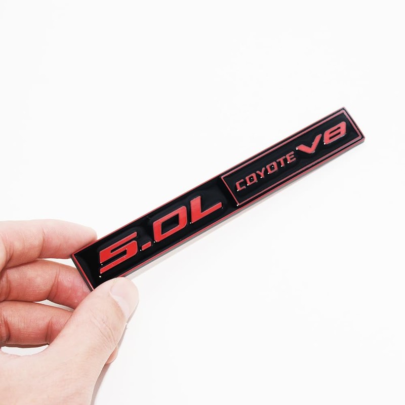 2Pc 5.0L Coyote V8 Engine Emblem Coyote Badge 3D Sticker