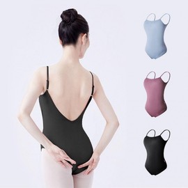 Adult Basic Sleeveless Ballet Leotard Dance Practice & Gymnastics Wear for Women & Juniors Stage Wear Black/M