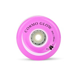 Cosmo Glow Wheels - Light Up LED Outdoor Roller Skate Wheel - 4 Pack of 62mm x 32mm Wheels | Purple Haze