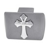 Scalloped Cross Brushed Metal Hitch Cover