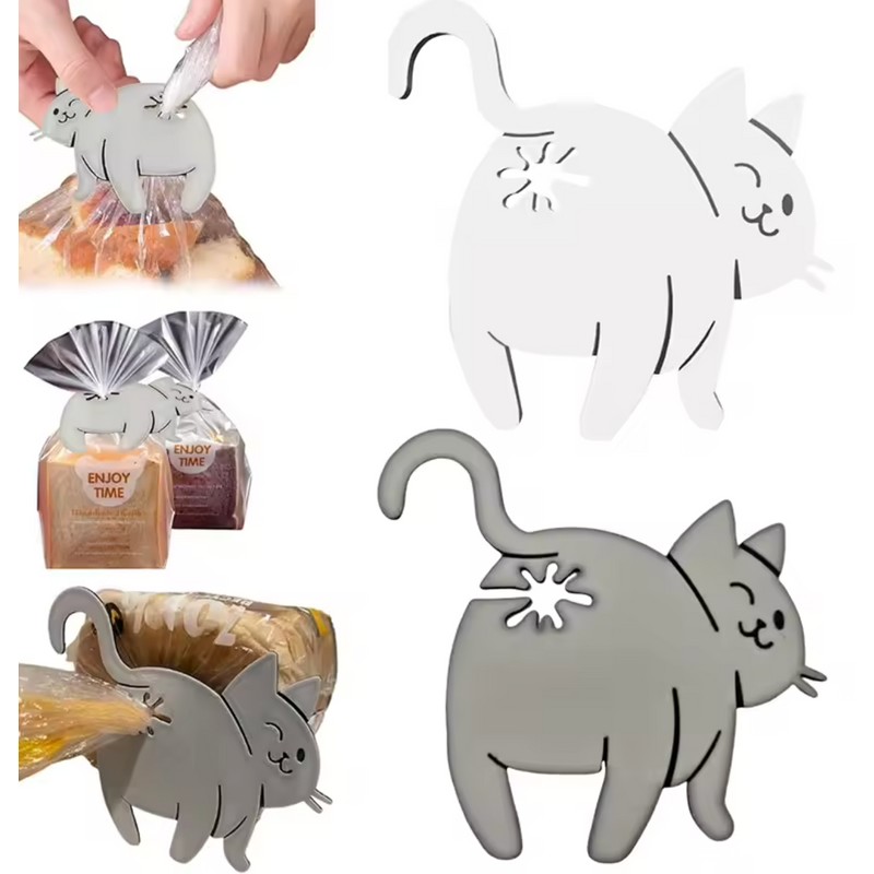 Funny Cat Butt Bread Clip - 3D Printed Bag Clip