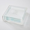 THINGS REMEMBERED Engraved Couple's Glass Coaster Set (Free Customization)
