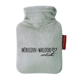 Huuraa Taschenwärmer Mörfelden-Walldorf verliebt Geschenk 0,2 Liter Grey Mini Veloursbezug Mörfelden-Walldorf Geschenkidee