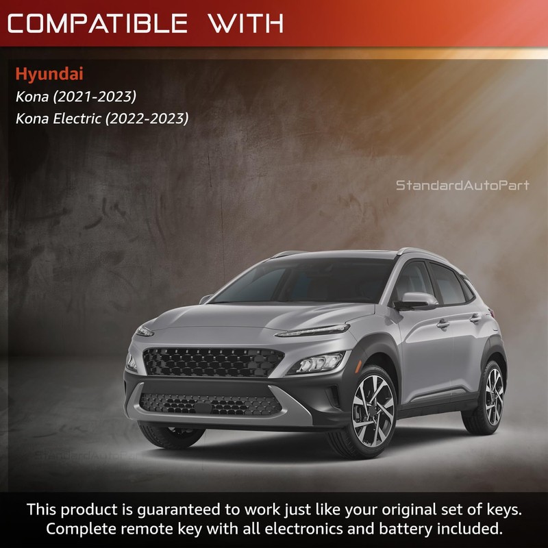 StandardAutoPart 4 Button Proximity Smart Key Compatible with Hyundai Kona