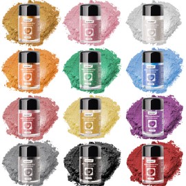 Edible Glitter for Cocktails and Cakes, 12 Colors x 5g Food Grade Shimmer Luster Dust Edible Set, Food Glitter for Drinks Cookies Chocolate