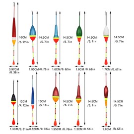 Zengjunwei Pack of 20 Fishing Trout Floats Fishing Accessories Float Fishing Trout 0.6 g - 4.5 g Fishing Floats Set for Coarse Fish Float and Trout