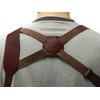 Barsony Brown Leather Cross Harness Shoulder Holster for Ruger SP101