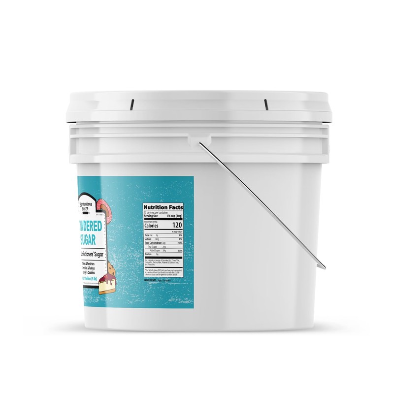 Unpretentious Powdered Sugar (1 Gallon) Confectioners Sugar, For Baking, Candy