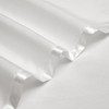 NA HommxJF 4PCS White Satin Sheets King Size White Silky