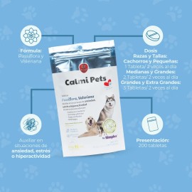 Tabletas Calmi Pets Con Pasiflora Y Valeriana Para Perros