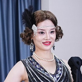 LOWOSAIWOR Roaring 1920s Accessories Set for Women - 20s Party Flapper Accessories for Girls (LM1016)