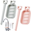 4Pcs Clip-on Towel & Soap Holder, Adjustable Shower Rail Towel