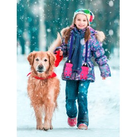 SATINIOR 2 pack Mitten Clips Fully Adjustable (23.6-47.2 Inch) Glove Clips hat clip Elastic Gloves straps for Kids toddlers,adults(Royal Blue)