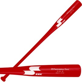 SSK Z9 Professional Edge Coaches Wood Fungo Bat 33" 35" 37" - Baseball & Softball - 60 Day Warranty (Red/Red/White, 37")