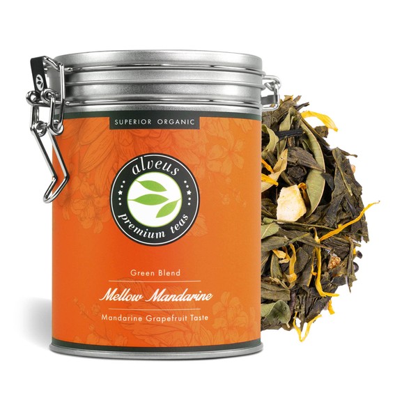"Mellow Mandarine" Grüner Tee Lose BIO mit Mandarine Grapefruit Geschmack,
