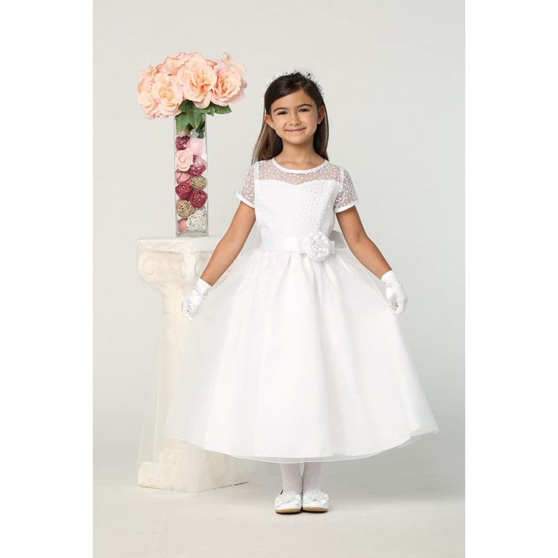 Pink Princess First Communion Dresses for Girls 7-16 Plus Size