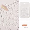 200PCS Clear Heart Nail Art Decals Charms for Nails, Clear