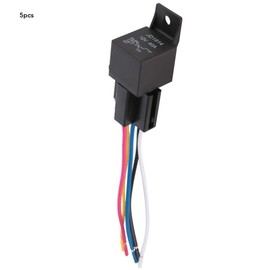 Waterproof Relay Wiring Harness, 5pcs 12V 30A/40A Car Relay, Car Relay & Relay Socket Kit, 5-Pin
