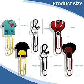 Cute Bookmark Cartoon Bulk Bookmark with Colourful Paper Clip for Pagination Organize Folder Unique Bookmark Gifts for Girls Stationery Nursing Student Essentials