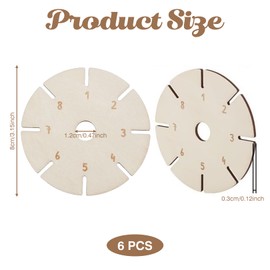 Pack of 6 Wooden Braided Discs Knotting Star Bracelets Knotting Set for DIY Birthday Festival Gifts Schools Families and Parties for Friendship Banks Craft Projects Creative Gifts for Children