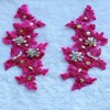 Handmade Appliques 1 Pair of Embroidery Sequin Lace Applique Sewing