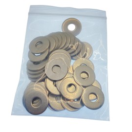 M3-M8 Washers for Screws - M6 x 18 x 1.5mm (50pk) Metal Flat Penny Washers for Bolts, A2 Stainless Steel Plain Round (50pc)