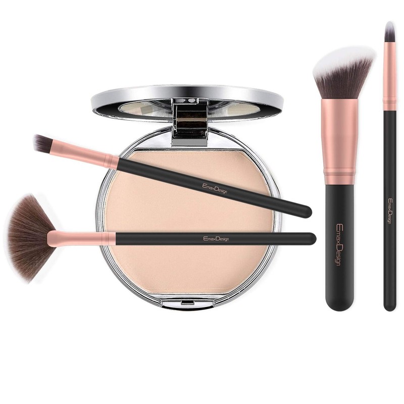 EmaxDesign Makeup Brushes 17 Pieces Premium Synthetic Foundation Brush Powder