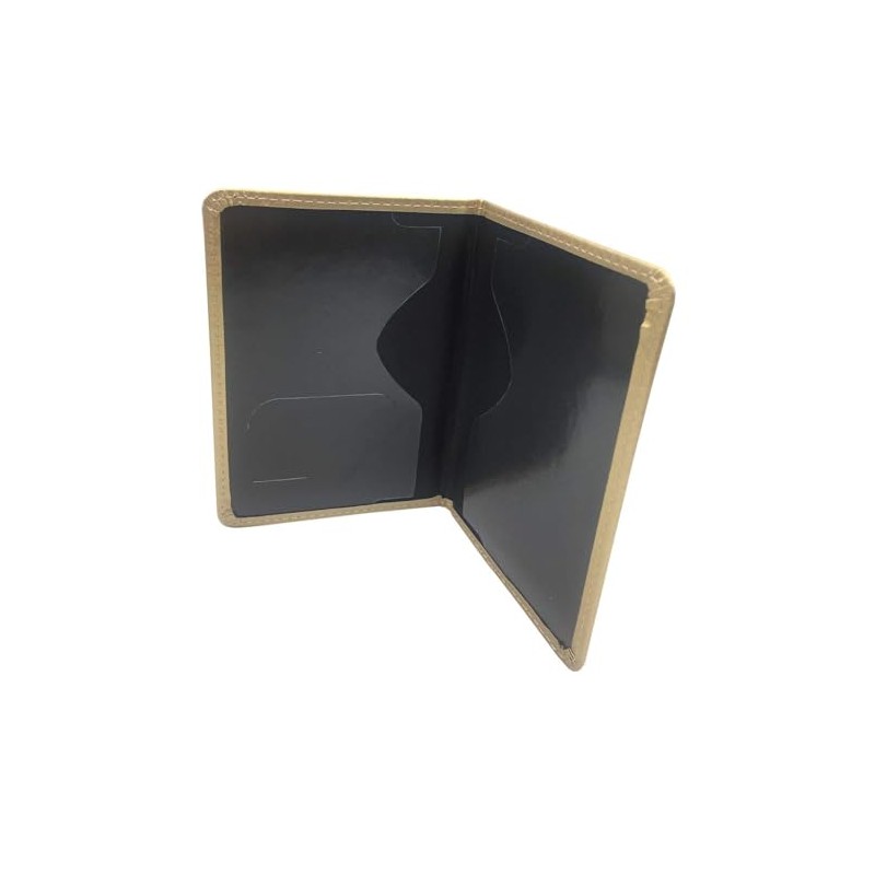 Missmore PU Leather Passport Cover with Gold USA Logo Printed