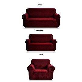 Luxury Home Sofa Protector Couch Slipcover Set - Elastic Spandex, Non-Slip Furniture Protector Set for 3/2/1 Cushion