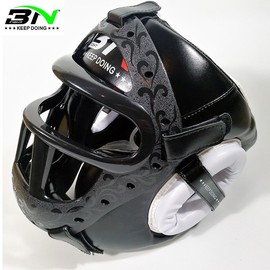 Thick Boxing Taekwondo Kickboxing Headgear for Adults and Kids Headgear BN Mask Black+S
