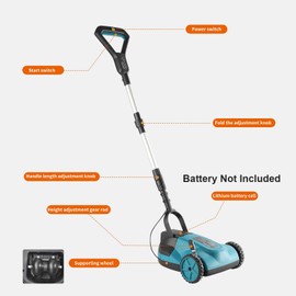 Brushless Weed Wacker Compatible with Makita 18V Battery,9-inch Electric Grass Trimmer,Battery Powered Weed Eater for Garden Yard Work and Lawn Care