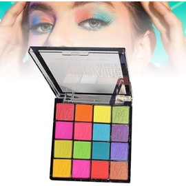 Professional Makeup Palette, 16 Vibrant Colours, Glitter Eyeshadow Collection, Rainbow Shades