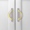 9BUILD 6 Pack 96mm Gold Brushed Satin Nickel Cabinet Pulls