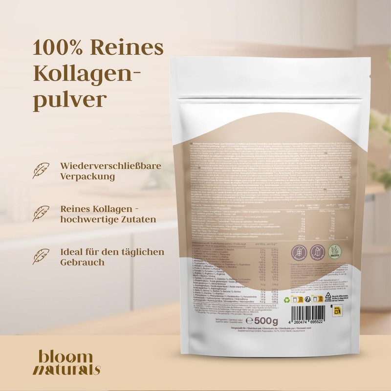 Grass-Fed Collagen Powder 500 g - High Dose & Tasteless