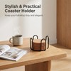 HANLANXUE 16 Pack Metal Coaster Holder, 4 Inch Black Iron