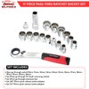 BILITOOLS 17-Piece Pass Through Socket Set, 3/8" & 1/2" Drive