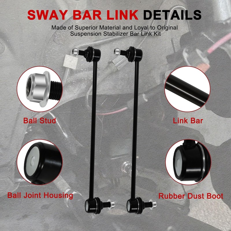 GPMMWPG 2Pcs K750188 K750189 Front Sway Bar Link Kit Compatible