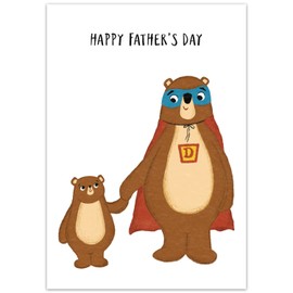 BYANIKA A6 Father's Day Card From Daughter Son Fathers Day Cards For Husband Step Dad Grandad Superhero Cute