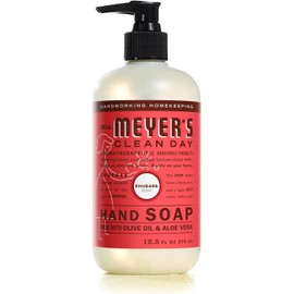 MRS. MEYER'S CLEAN DAY Hand Soap, Made with Essential Oils, Rhubarb, 12.5 fl. oz
