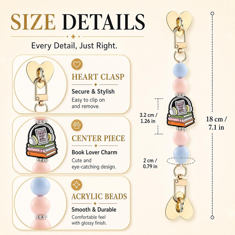 Hand Strap Holder for Kindle Silicone Beaded Reading Theme