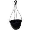 12" Diameter Black Plastic Deco Swirl Hanging Basket by Landmark