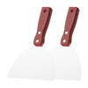 Putty Knife, 2PCS 6 Inch Stainless Steel Scraper Tool, Wooden