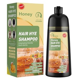 XYZCREATIVE Chestnut Brown Hair Dye Shampoo 3 in 1 for Women & Men 100% Gray Hair Coverage - Herbal Ingredients Natural Plant Hair Color - Hair Dye in Minutes 500ML