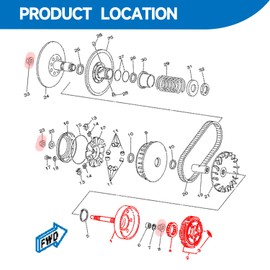 TUNTROL Wet Clutch Kits Assembly Compatible with Hisun ATV UTV 500 700, Bennche Bighorn, Massimo, Menards YardSport, Axis, Qlink, Coleman