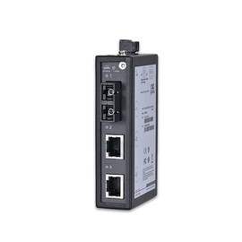 InHand Networks 3 Port Unmanaged Industrial Ethernet Switch, Media Converter, 2*10/100 Base-T(X),1*100Base-FX, Multi Mode Dual SC Fiber, Working Temperature -40° – 75°C, IP30, 2KM, UL Certification